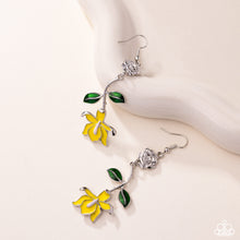 Load image into Gallery viewer, Floral Fractal - Yellow Earrings
