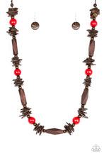 Load image into Gallery viewer, Cozumel Coast - Red Wood Necklace