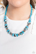 Load image into Gallery viewer, Warped Whimsicality - Blue Necklace