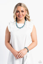 Load image into Gallery viewer, Warped Whimsicality - Blue Necklace