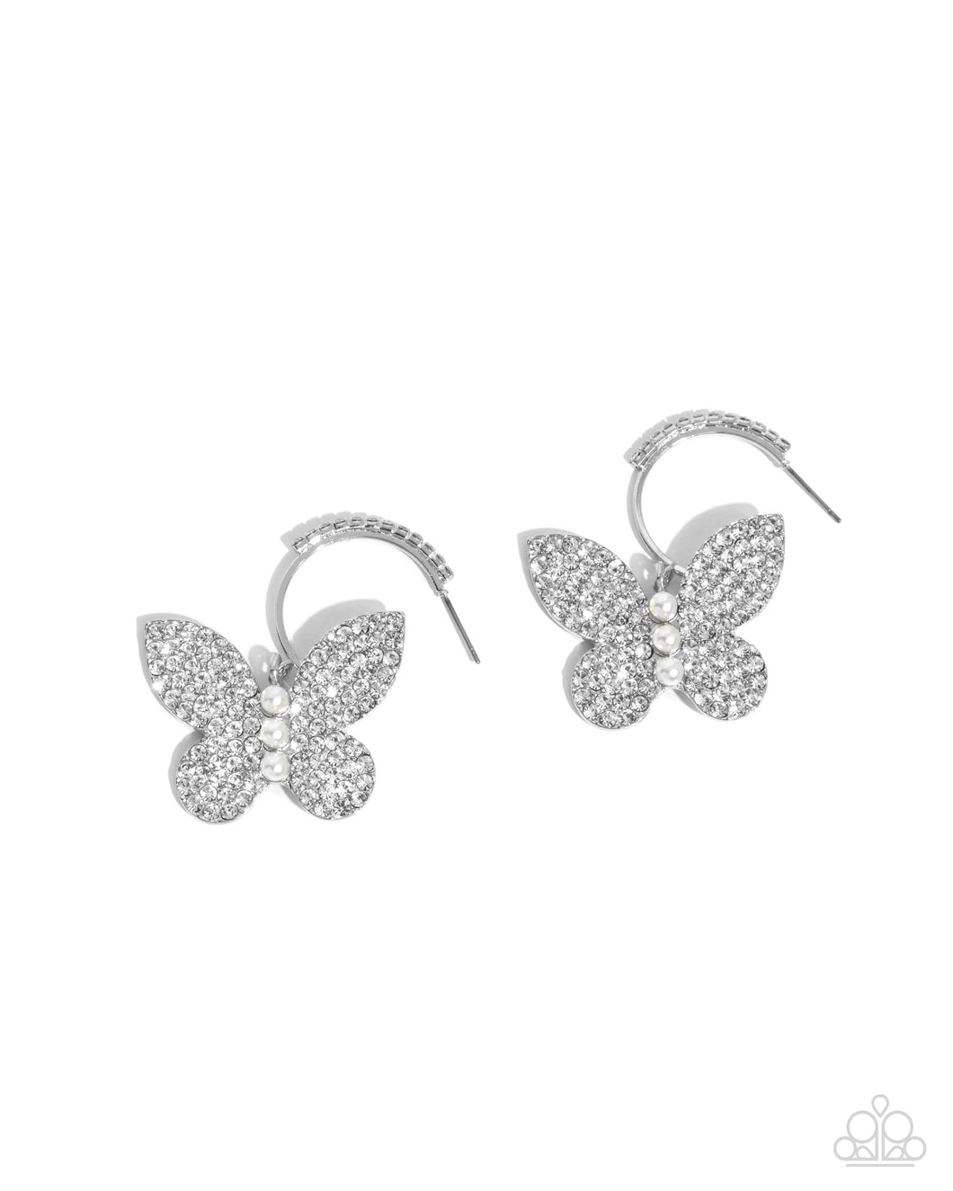 Butterfly Boundary - White Earring