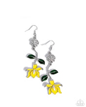 Load image into Gallery viewer, Floral Fractal - Yellow Earrings
