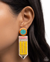 Load image into Gallery viewer, Phenomenal Pencil - Yellow Earring
