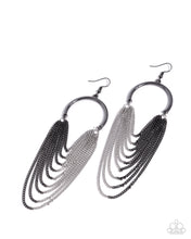 Load image into Gallery viewer, Focused Fringe - Black Earring
