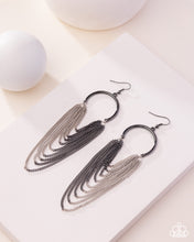 Load image into Gallery viewer, Focused Fringe - Black Earring
