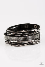 Load image into Gallery viewer, Tough Girl Glamour - Black Wrap Bracelet
