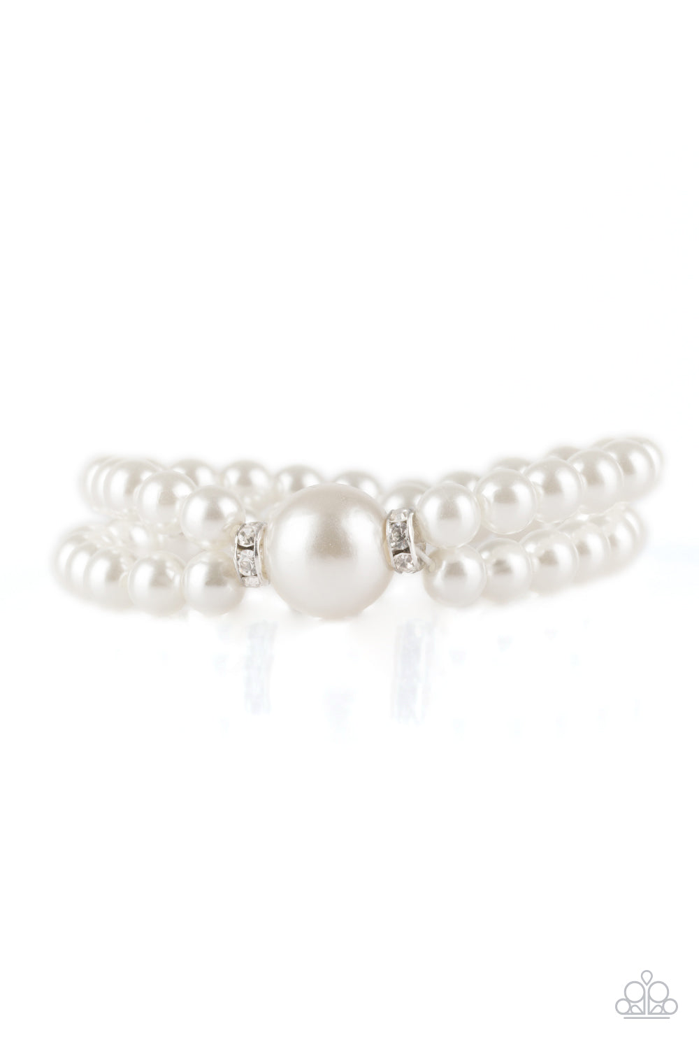 Romantic Redux - White Bracelet