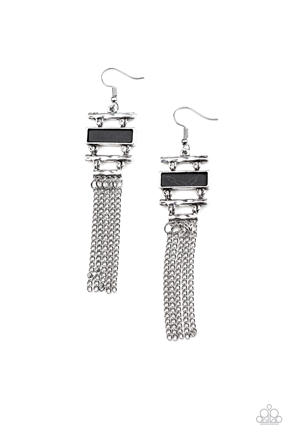Stone Dwellings - Black Earring
