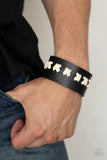 Metro Mustang - Black Leather  Urban Bracelet