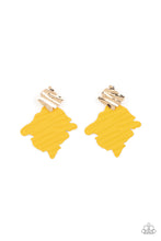 Load image into Gallery viewer, Crimped Couture - Yellow Earring
