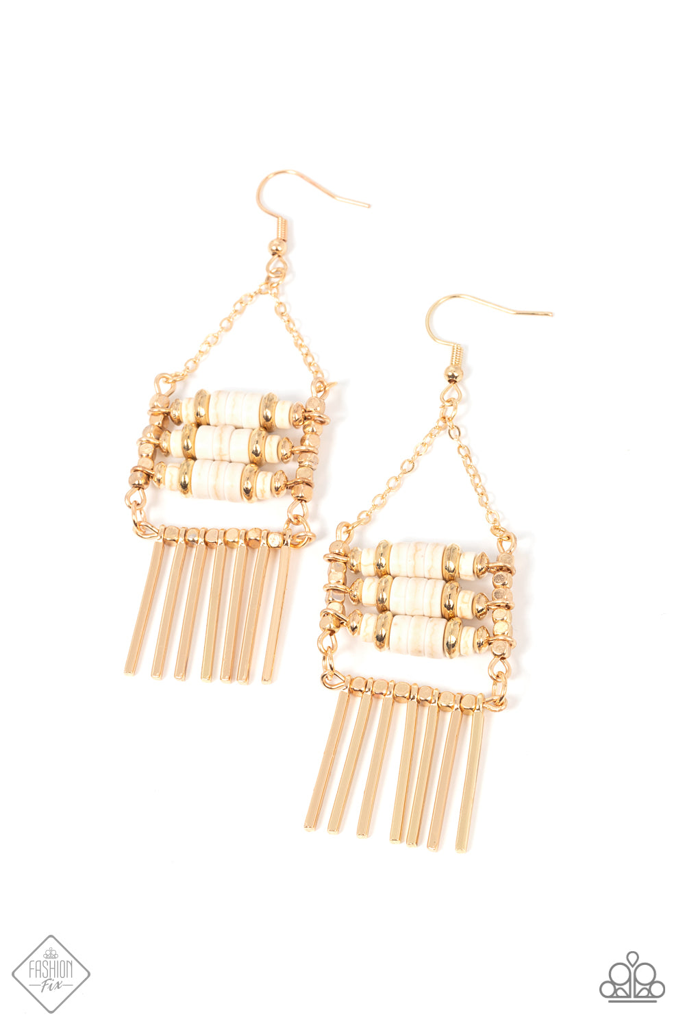 Tribal Tapestry - Gold Earring